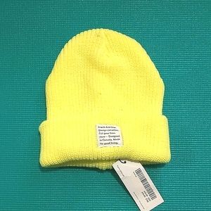 Neon Yellow Frank & Oak Beanie